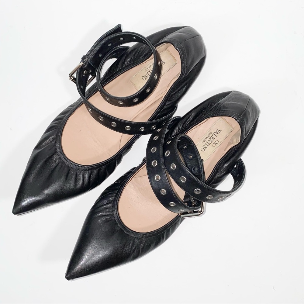 Valentino Love Latch Ankle Wrap Ballet Flat